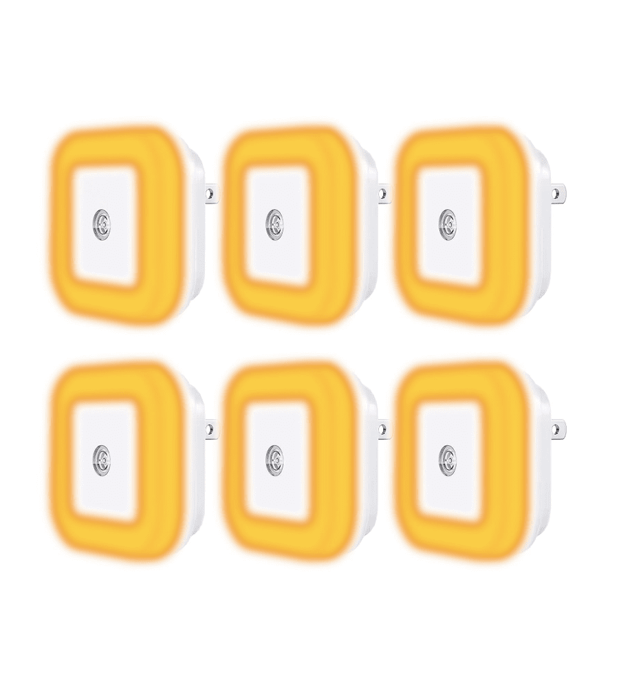 Hooga Health Amber Plug-in Night Lights (6pk)
