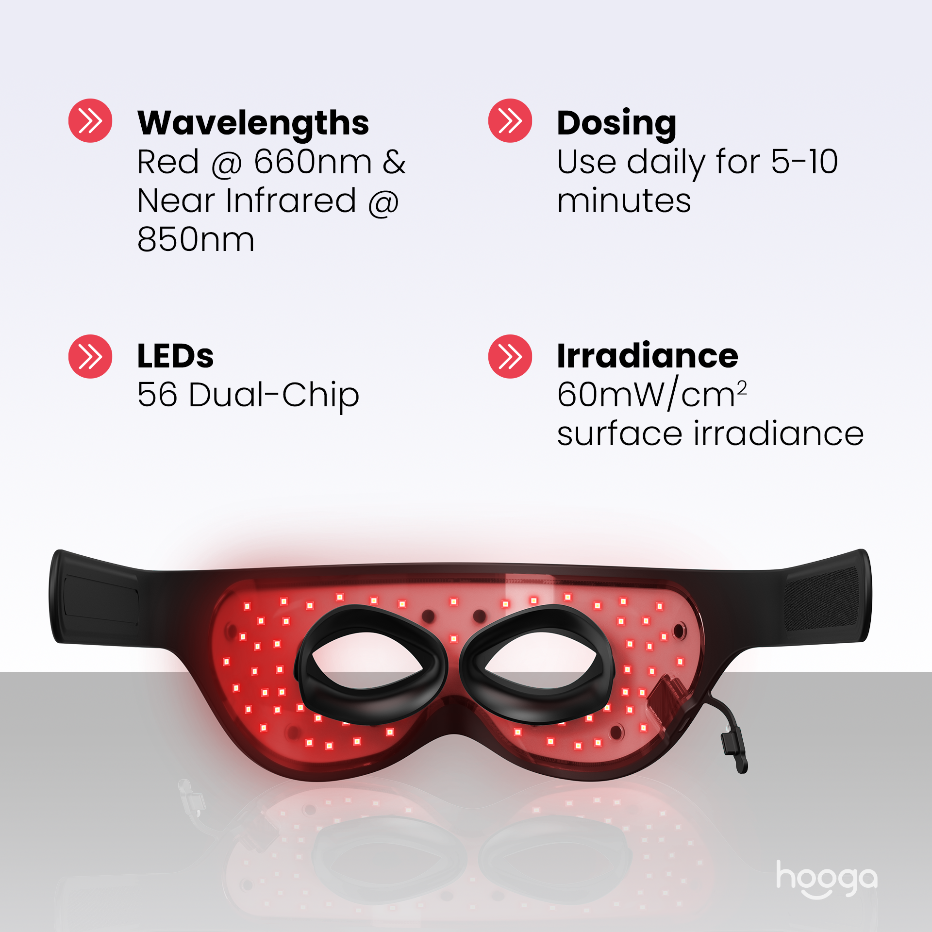 Hooga Health Red Light Therapy Eye Mask