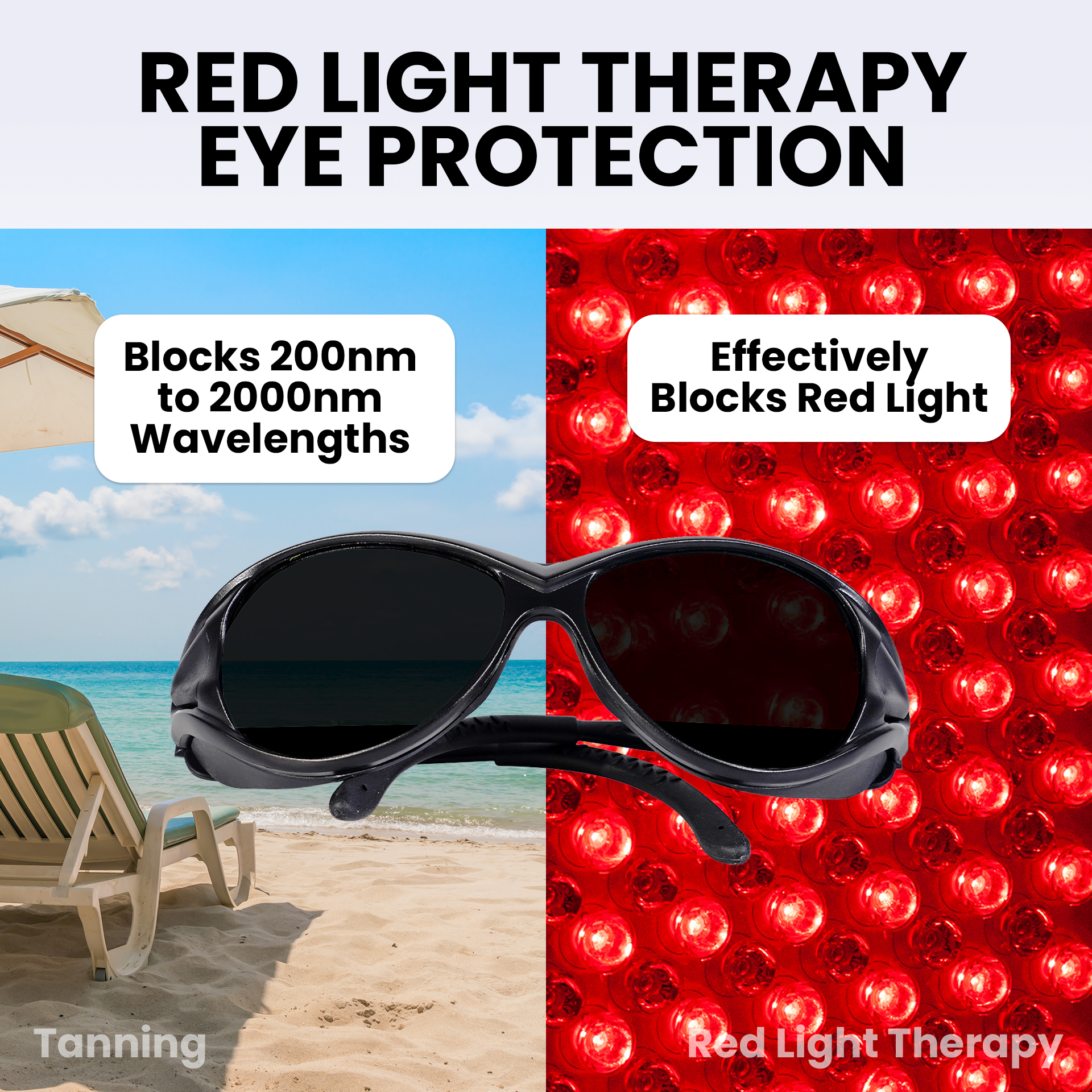 Hooga Health Red Light Therapy Protective Glasses