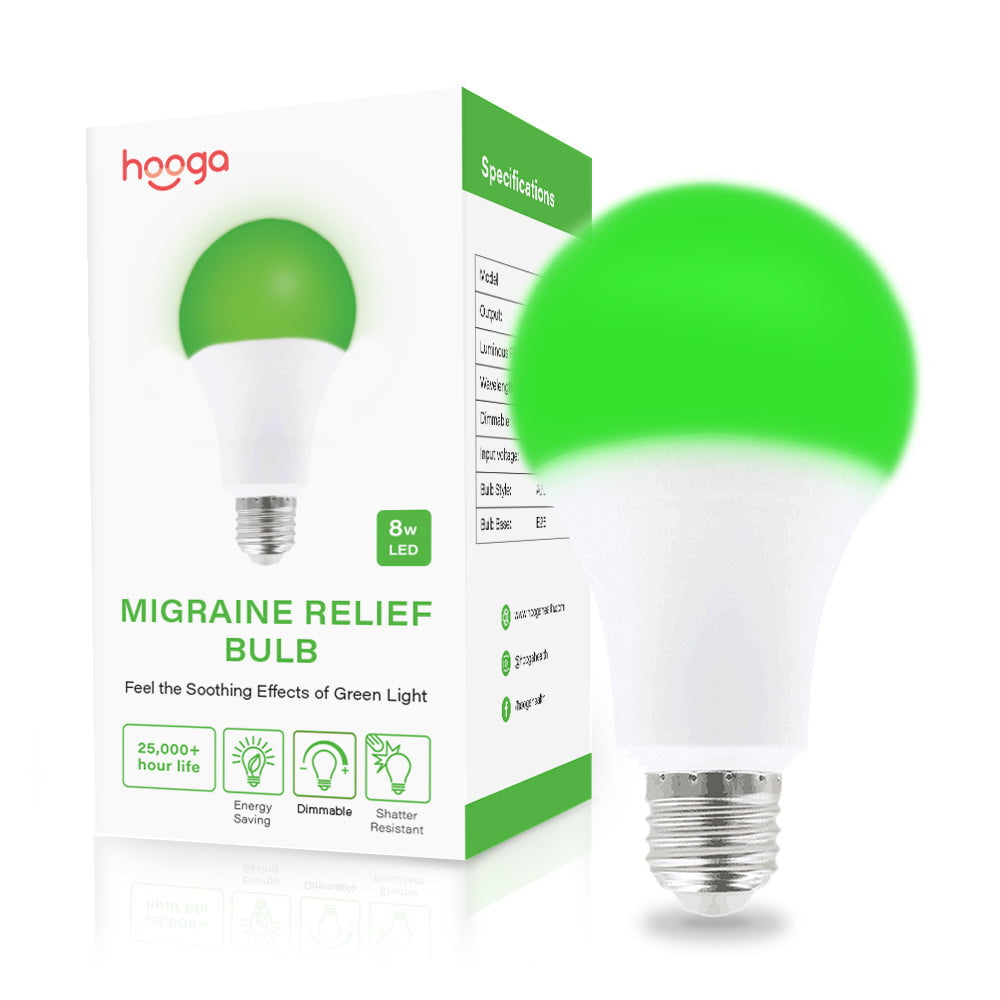 Hooga Health Migraine Relief Green Light Bulb