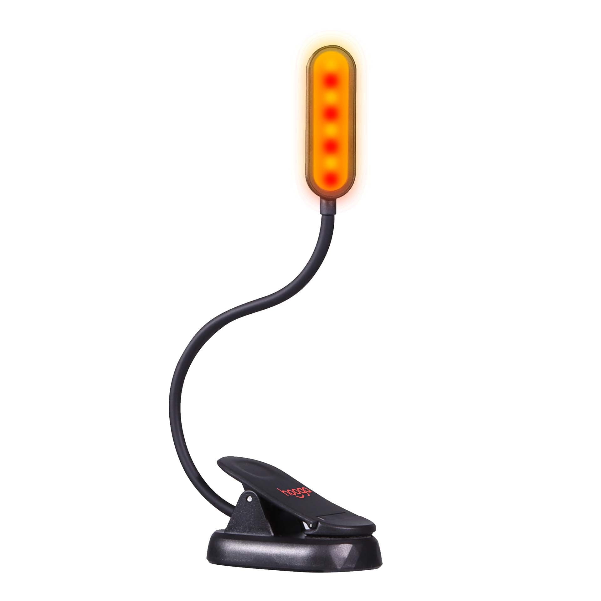 Hooga Health Amber & Red Clip-On Book Light