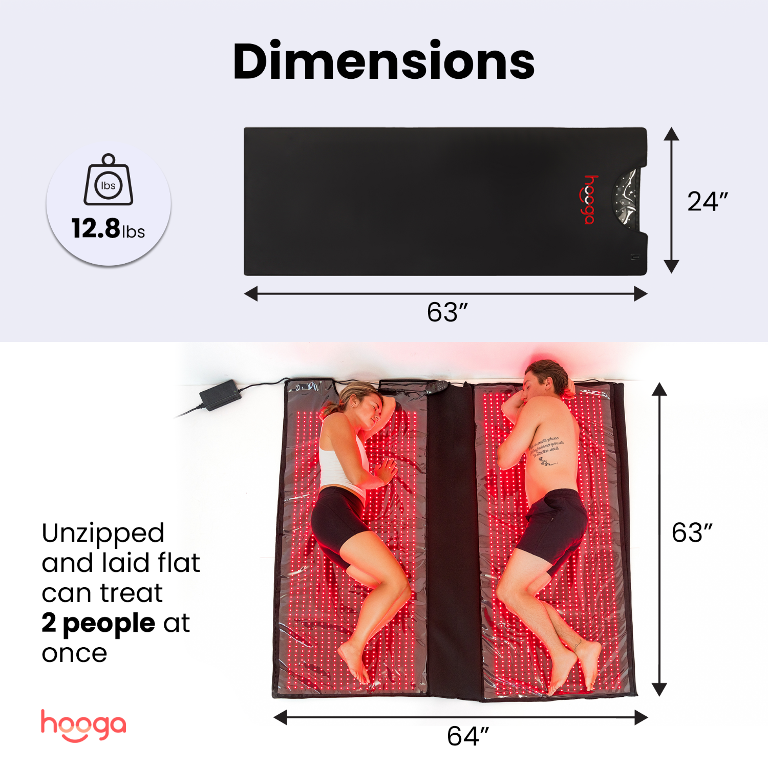 Hooga Health Red Light Therapy Blanket Pod (Regular Size)