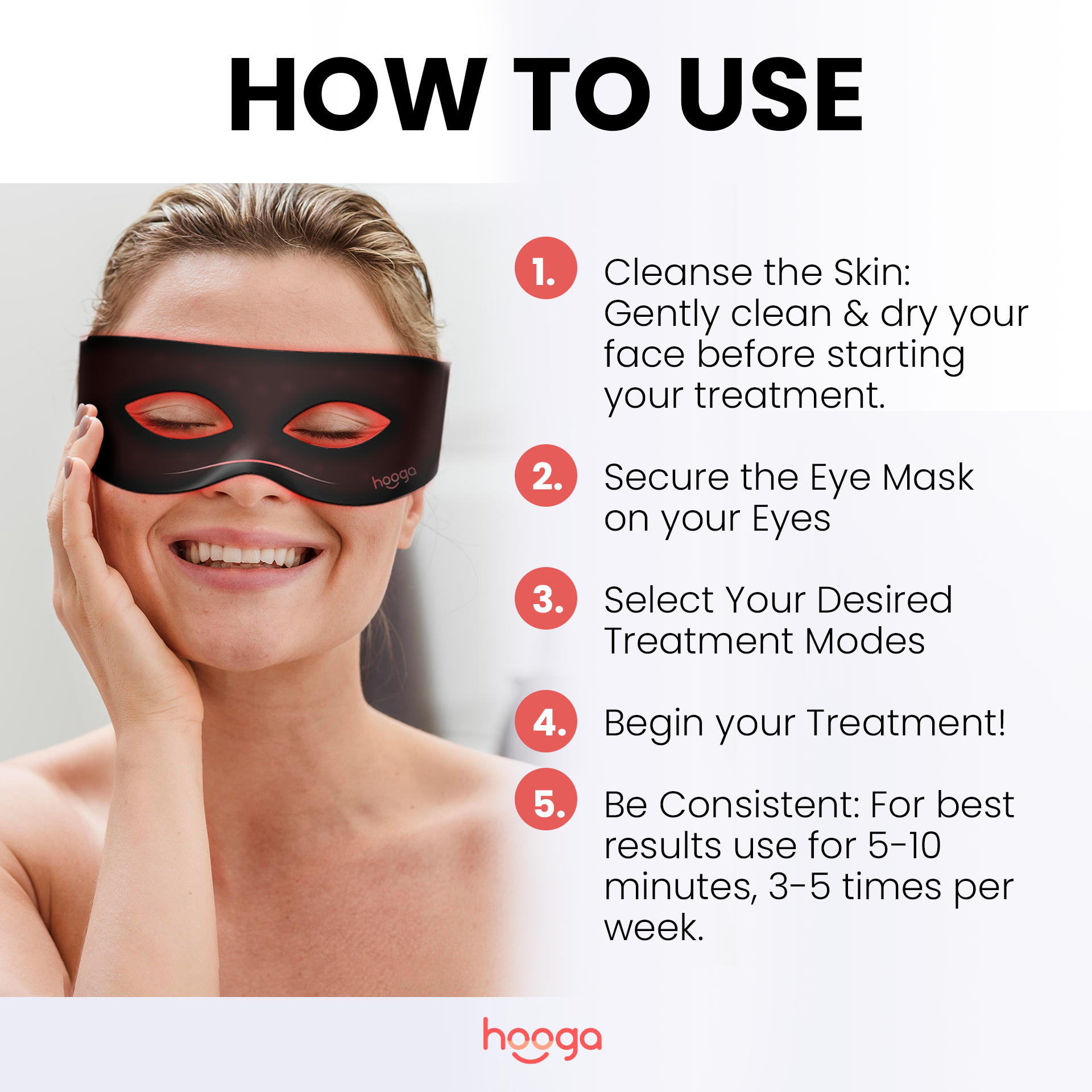 Hooga Health Red Light Therapy Eye Mask