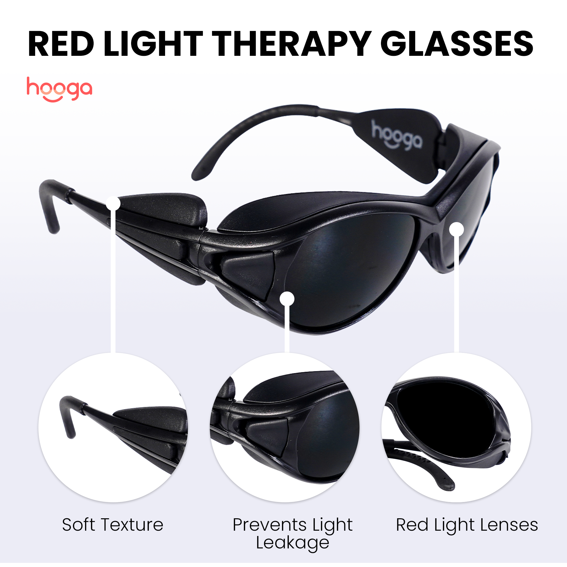 Hooga Health Red Light Therapy Protective Glasses