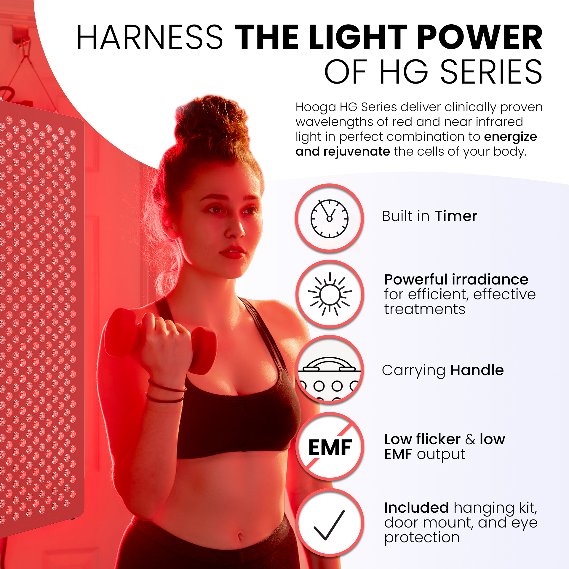 Hooga Health HG300 - Red Light Therapy Device