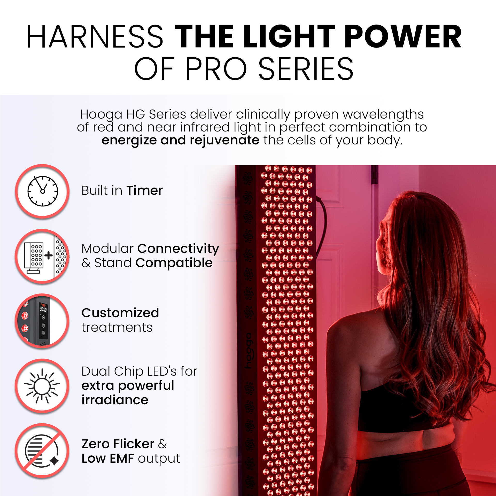 Hooga Health PRO4500 - Full Body Red Light Therapy Device