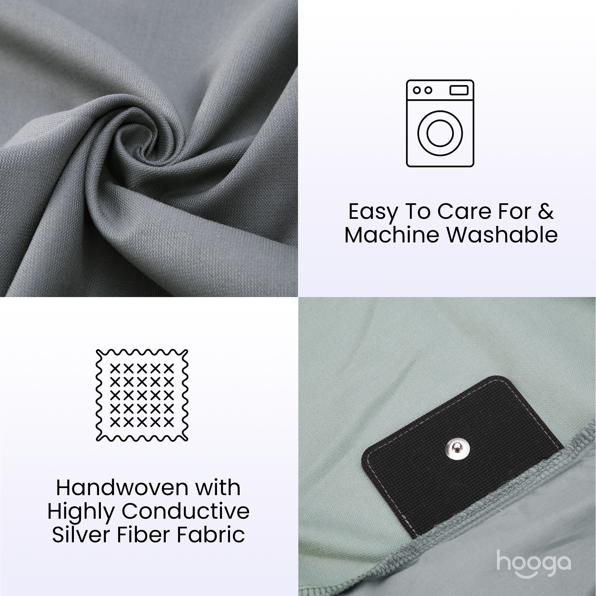 Hooga Health Grounding Pillowcase - Gray
