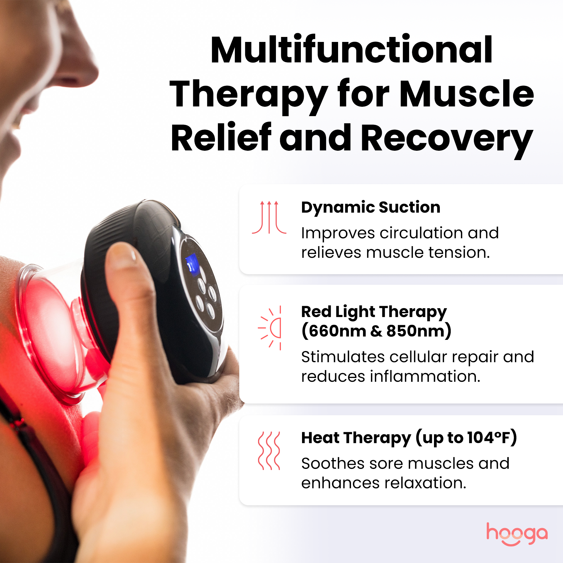 Hooga Health Red Light Therapy Smart Cupping Massager