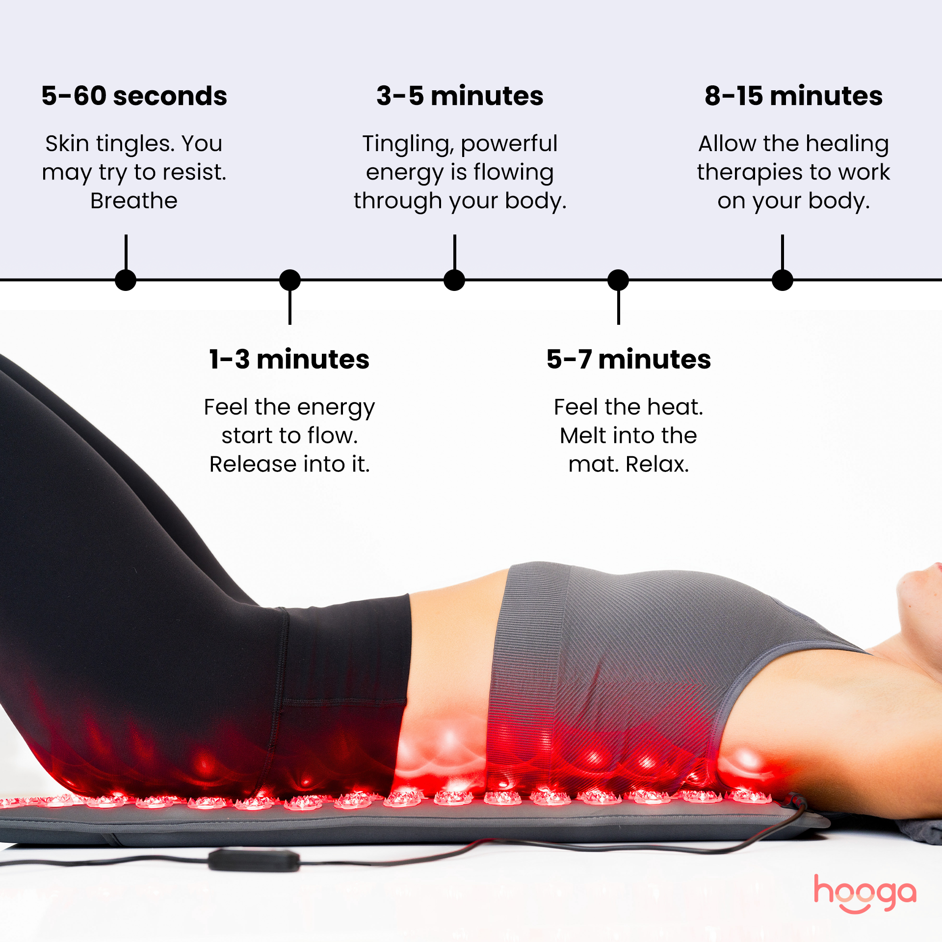 Hooga Health Red Light Therapy Acupressure Mat