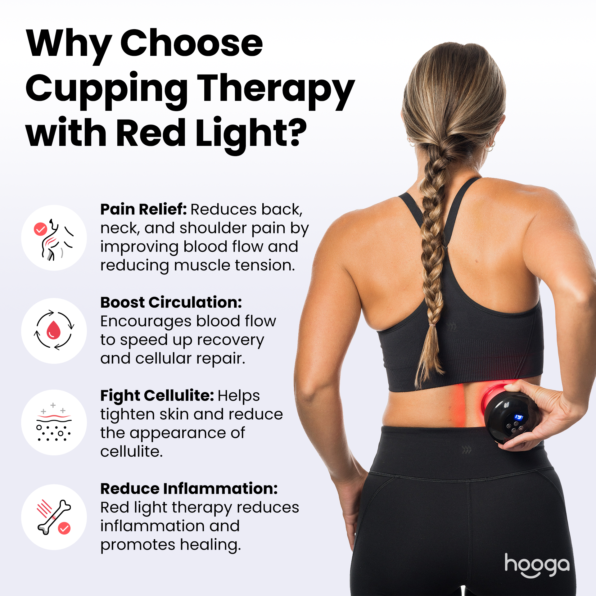 Hooga Health Red Light Therapy Smart Cupping Massager