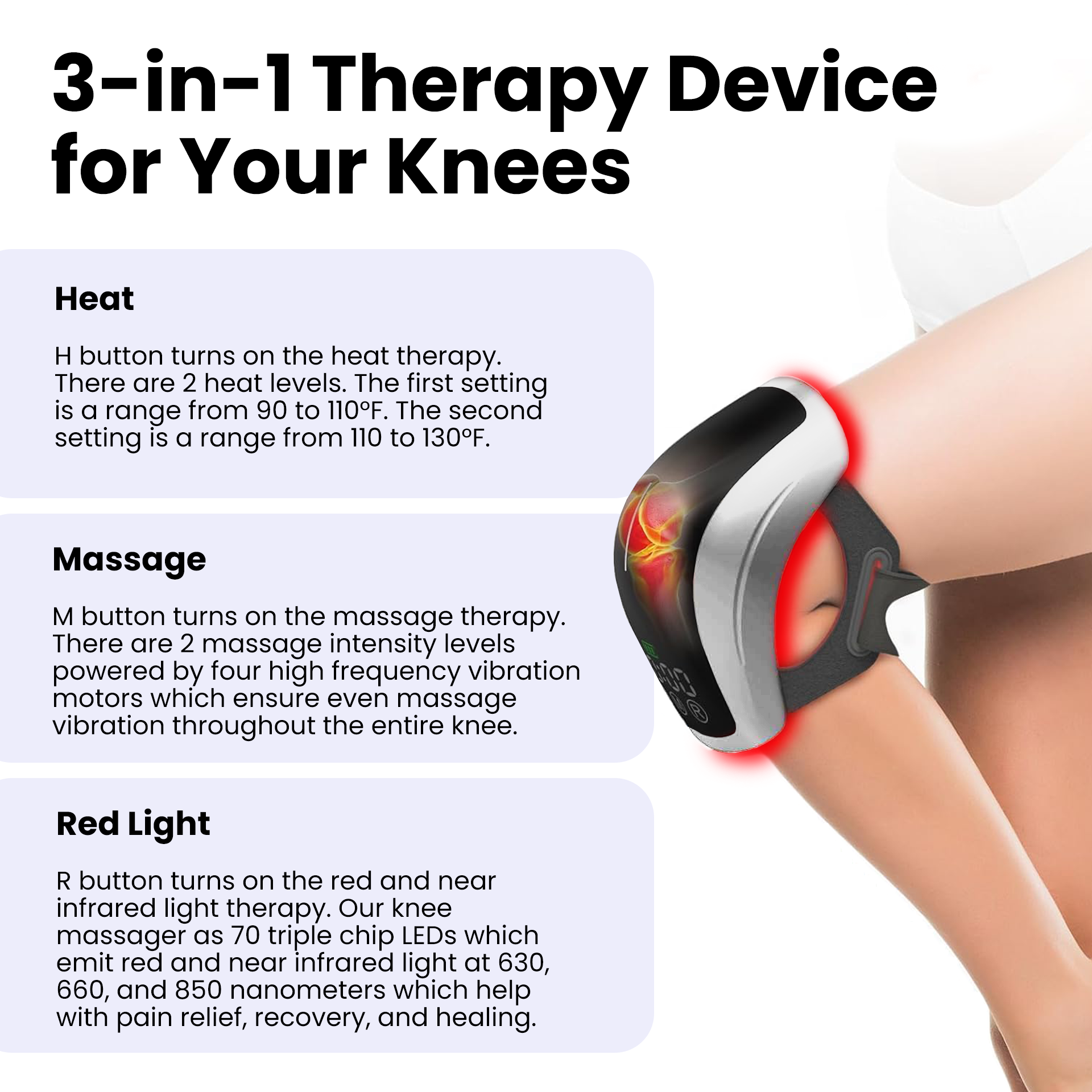 Hooga Health Red Light Therapy Knee Massager
