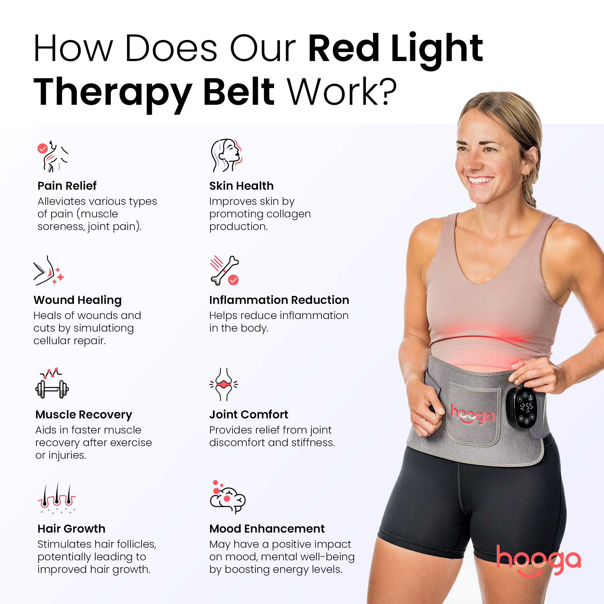 Hooga Health Red Light Therapy Belt